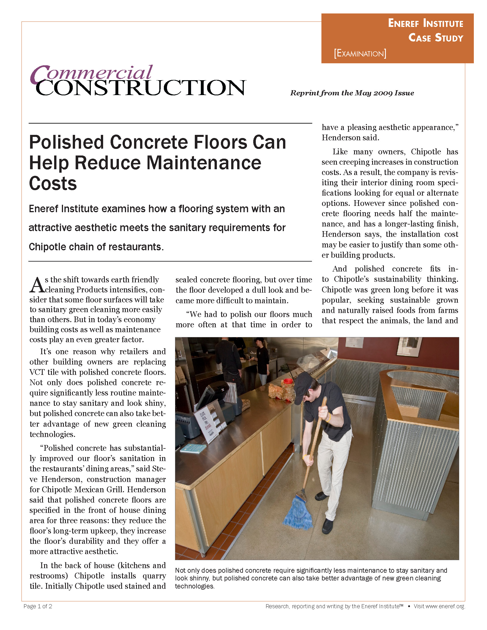 Commercial Construction Magazine Eneref Institute